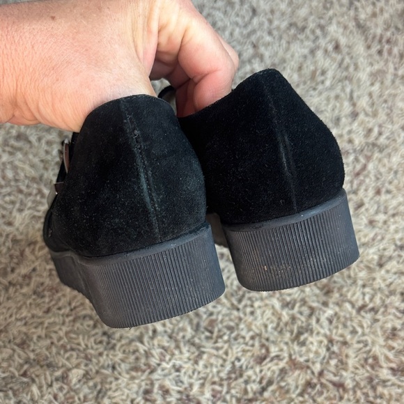 Marvin K. Black suede slip on buckle loafers - Picture 3 of 4